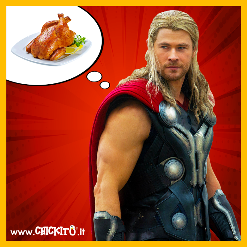 mangiare pollo thor allenamento chickito